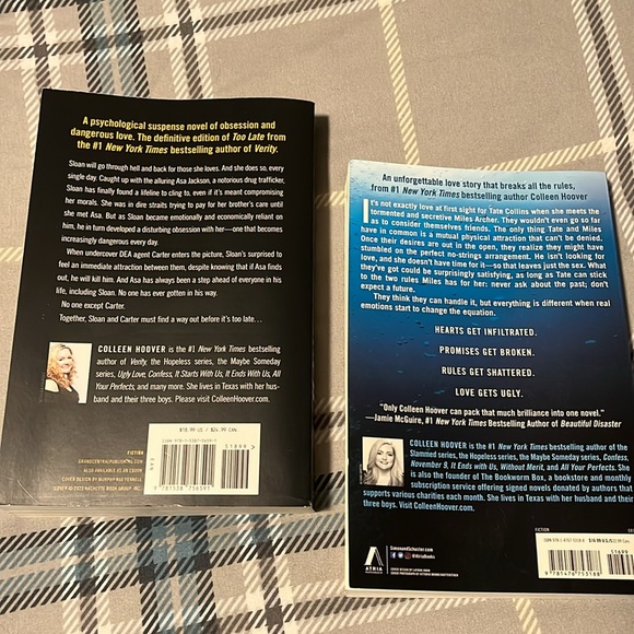 2 Books by author Colleen Hoover. “Too Late” and “Ugly Love”. - Picture 2 of 2